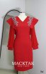 Madella Red Long Front Dress