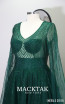 Magdalen Emerald V Neckline Dress