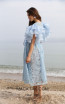 Miau By Clara Rotescu Azul Light Blue Side Dress