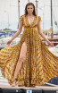 Miau By Clara Rotescu Belen Yellow Front Dress