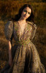 Miau By Clara Rotescu Ishani Olive Front Dress