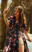 Miau By Clara Rotescu June Black Multi Front Dress