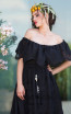 Miau By Clara Rotescu Mariam Black Front Dress