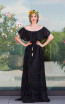Miau By Clara Rotescu Mariam Black Front Dress