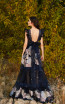 Miau By Clara Rotescu Raja Navy Back Dress