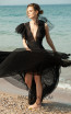 Miau By Clara Rotescu Rezya Black Front Dress
