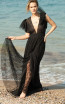 Miau By Clara Rotescu Rezya Black Front Dress