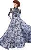 MNM Fouad Sarkis 2428 Blue Front Dress