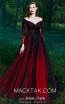 MNM 2490 Red Black Front Evening Dress