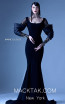 MNM G0957 Black Front Evening Dress