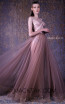 MNM G1004 Taupe Front Evening Dress