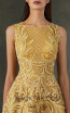 MNM K3665 Mustard Front Evening Dress