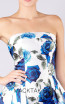 MNM M0033 White Blue Front Evening Dress