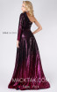 MNM M0039 Burgundy Back Evening Dress