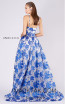 MNM M0041 White Blue Back Evening Dress