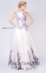 MNM M0058 White Purple Back Evening Dress