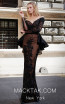 MNM N0295 Black Front Evening Dress