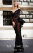 MNM N0295 Black Front Evening Dress