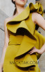 MNM N0298 Mustard Front Evening Dress