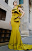 MNM N0298 Mustard Front Evening Dress