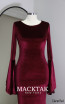 Morgane Claret Red Long Sleeve Dress