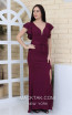 TK MT3944 Bordo Front Evening Dress