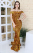 TK MT3945 Gold Front Prom Dress