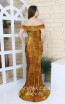 TK MT3945 Gold Back Prom Dress