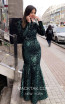 TK MT3952 Green Front Evening Dress