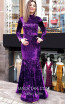 TK MT3952 Purple Front Evening Dress