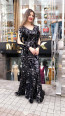 TK MT3953 Black Front Evening Dress