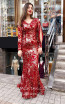 TK MT3953 Red Front Evening Dress