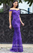 TK MT3965 Purple Front Evening Dress