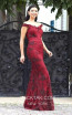 TK MT3965 Bordo Front Evening Dress