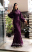 TK MT3966 Purple Front Evening Dress