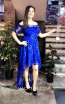 TK MT3967 Blue Front Prom Dress