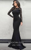 TK MT3968 Black Front Evening Dress
