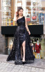 TK MT3969 Black Front Evening Dress