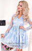 TK MT3975 Blue Front Short Dress