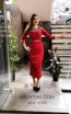 TK MT3980 Red Front Evening Dress