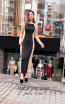 TK MT3989 Black Nude Front Evening Dress