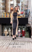 TK MT3989 Black Nude Front Evening Dress