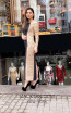 TK MT3989 Black Nude Side Evening Dress