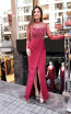 TK MT3991 Bordo Front Prom Dress