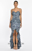 Nicolette Blue Leopard Front Dress