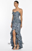 Nicolette Blue Leopard Side Dress