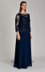 Ofilia Navy Blue Side Dress