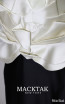 Péronelle White Black Detail Dress