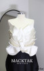 Péronelle White Black Decollete Dress