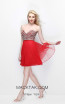 Primavera Couture 1619 Red Front Dress